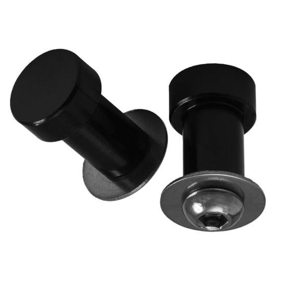 mirror delete plugs, 1" h/b. Black
