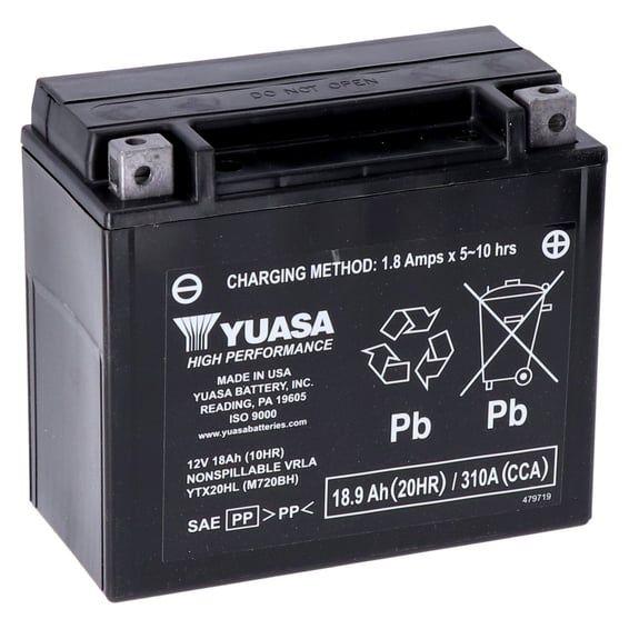 High performance AGM battery, YTX20HL-WC