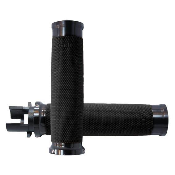 Avon custom grips black anodized
