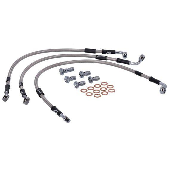 by Goodridge brake line front, stainless clear coated