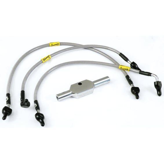 by Goodridge brake line rear, stainless clear coated
