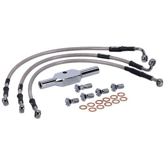 by Goodridge brake line front, stainless clear coated