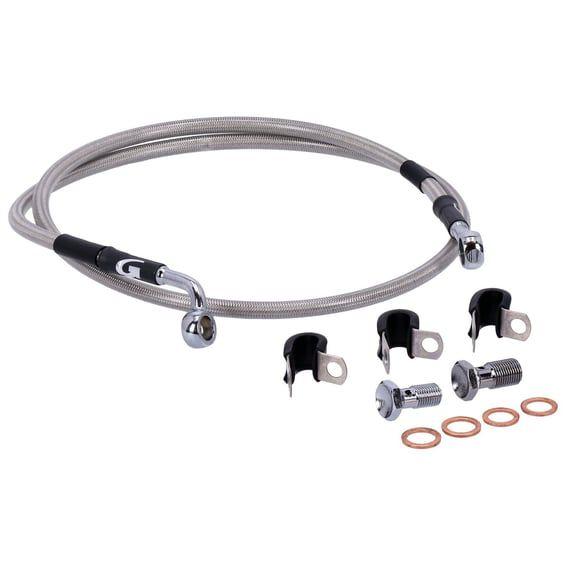 by Goodridge brake line front, stainless clear coated