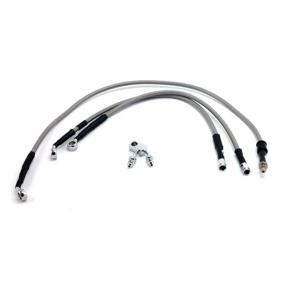 by Goodridge brake line front, stainless clear coated