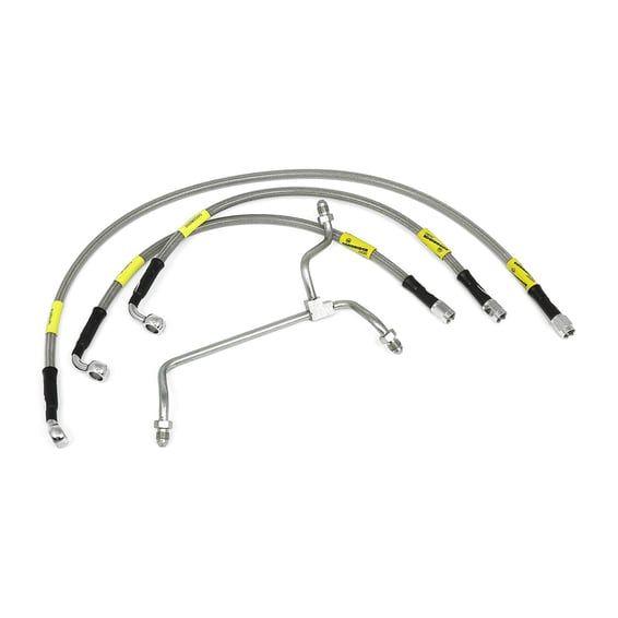 by Goodridge brake line front, stainless clear coated