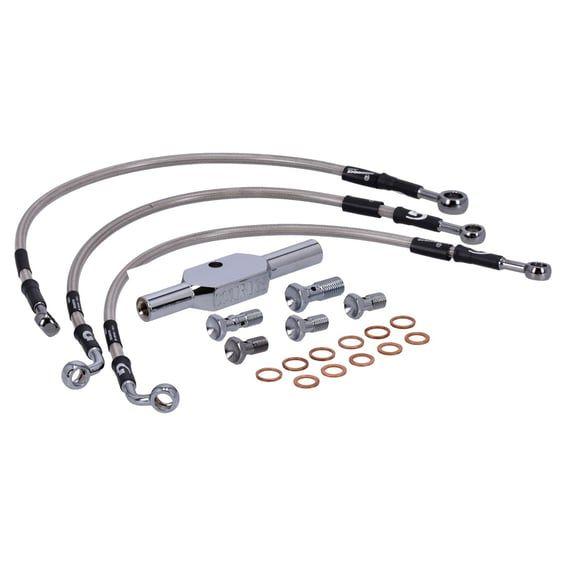 by Goodridge brake line front, stainless clear coated