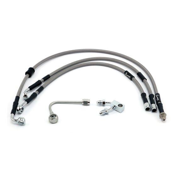 by Goodridge brake line front, stainless clear coated