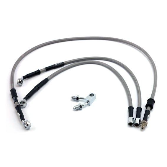 by Goodridge brake line front, stainless clear coated