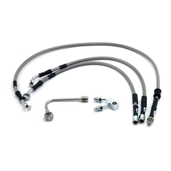 by Goodridge brake line front, stainless clear coated