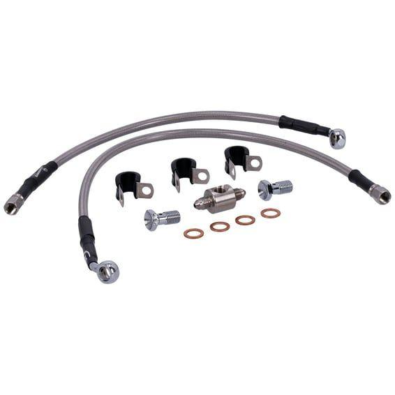 by Goodridge brake line rear, stainless clear coated