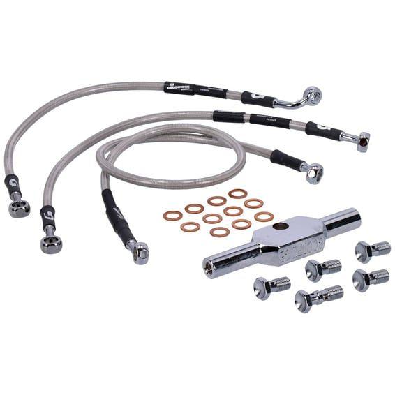 by Goodridge brake line front, stainless clear coated