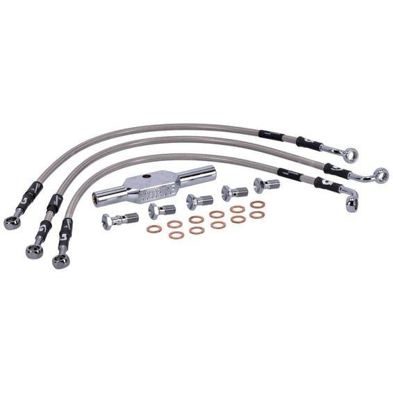 by Goodridge brake line front, stainless clear coated