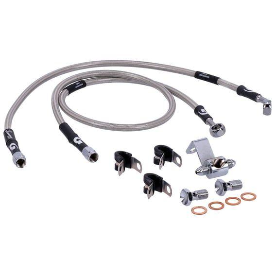 by Goodridge brake line rear, stainless clear coated