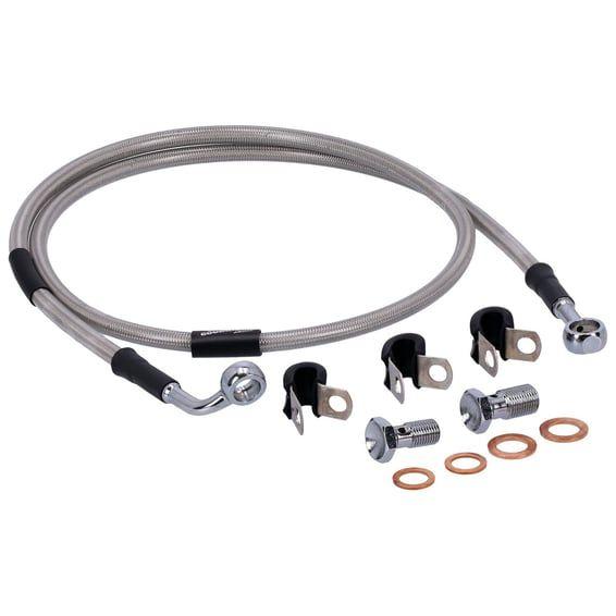 by Goodridge brake line front, stainless clear coated