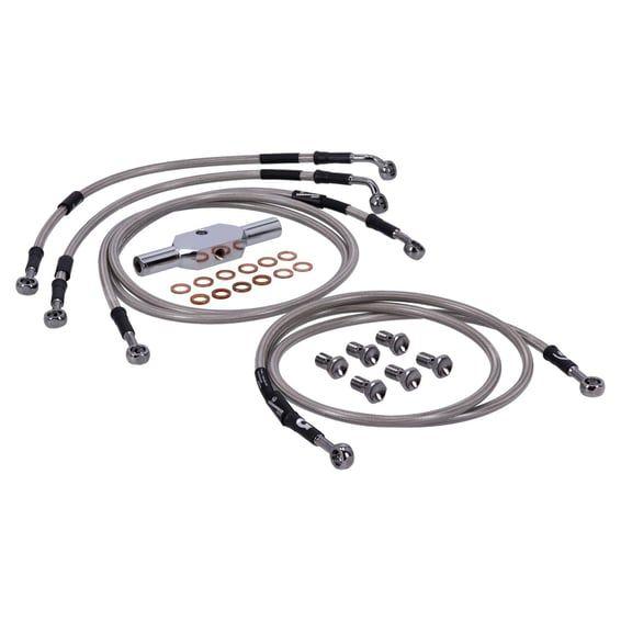 by Goodridge brake line front, stainless clear coated
