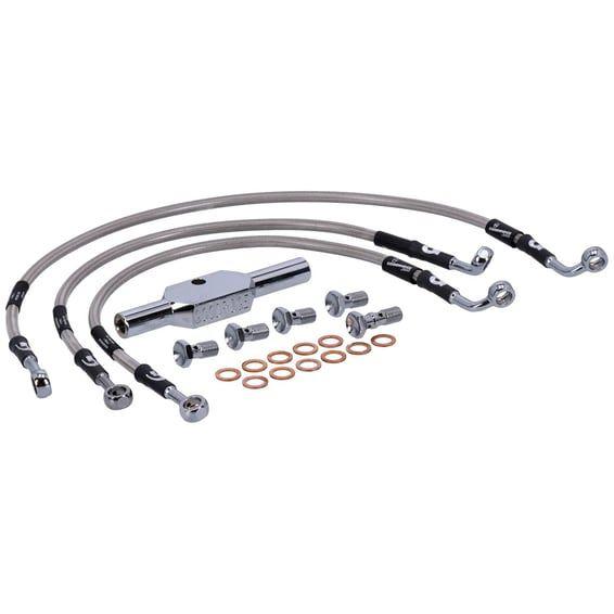by Goodridge brake line front, stainless clear coated