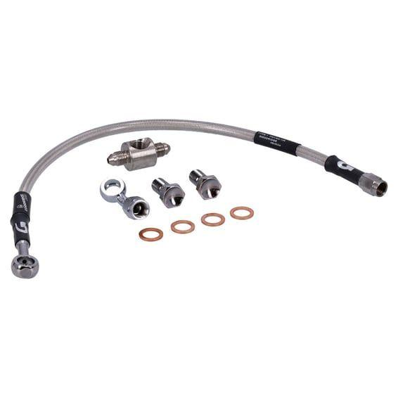 by Goodridge brake line rear, stainless clear coated