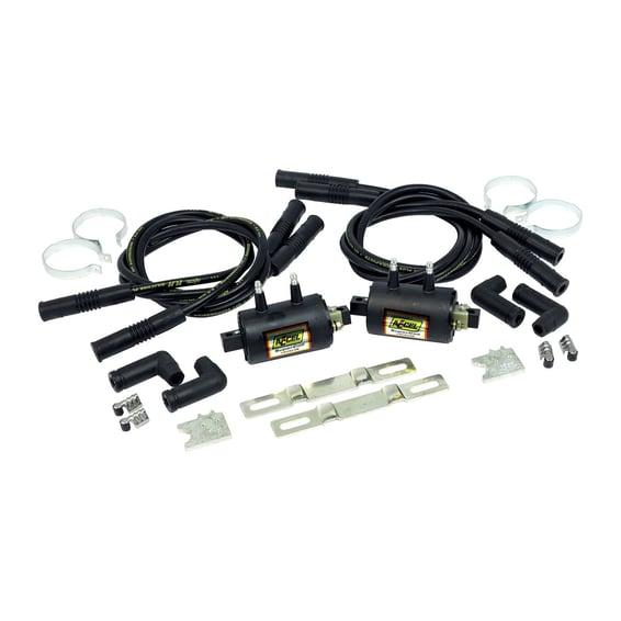 Universal 'Super Coil' kit black, 2 coils. 12V/3 Ohm