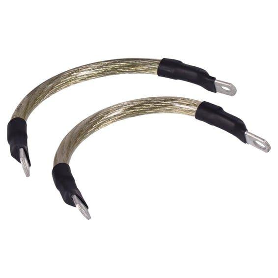 NAMZ, battery cable set. Clear. 7 inch (17.5cm)