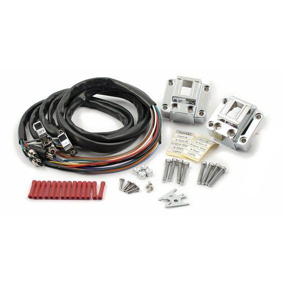 Handlebar switch housing kit. Chrome