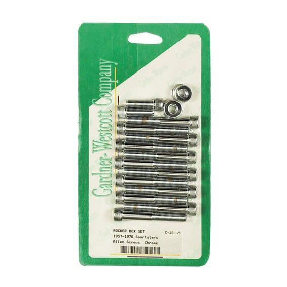 GW, Sportster rocker box bolt kit. Allenhead, chrome