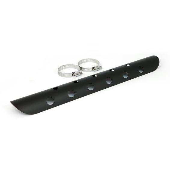 Universal bullet hole heat shield 18" long black