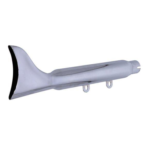 Replacement muffler. Fishtail. Chrome