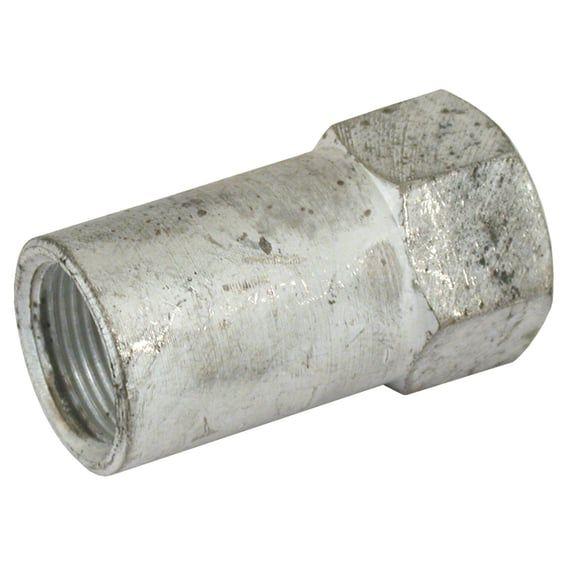 Nut large. rear floorboard mount rod. Zinc