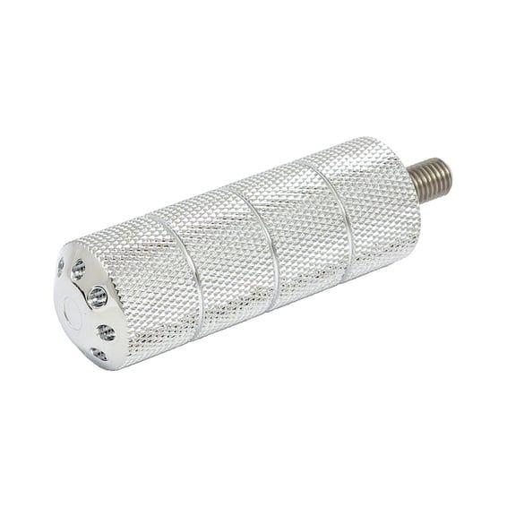 Bomber, shift/brake peg set. knurled. Chrome