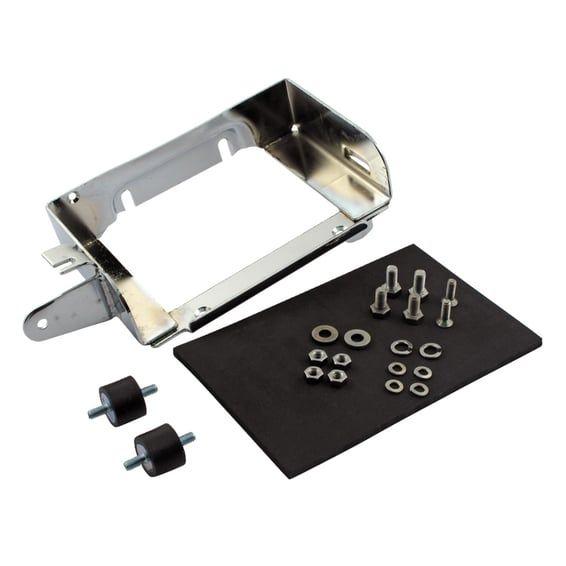 Battery carrier tray. Chrome
