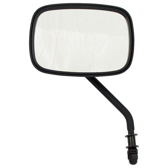 Late OEM style mirror, short stem, right side. Black
