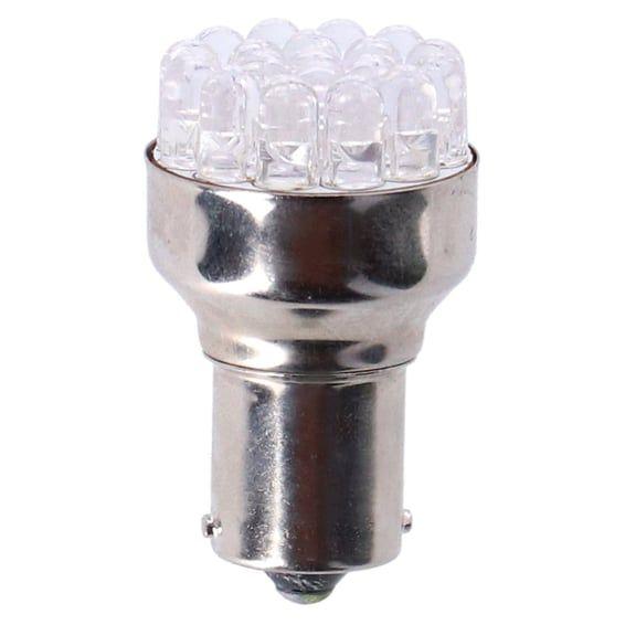 Turn signal LED bulb, BAY15S socket. Red light emitting
