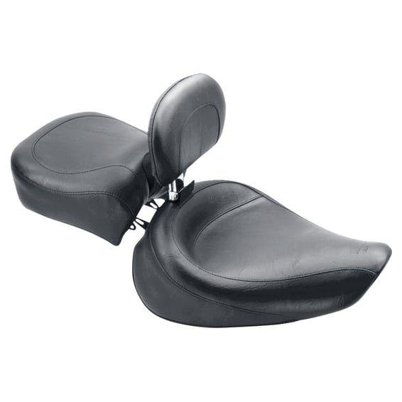 Wide Touring solo seat. With rider backrest