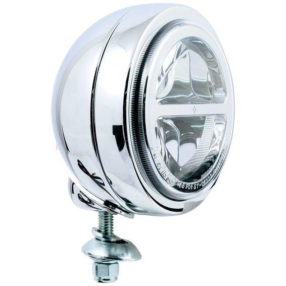4-1/2" FL style LED spotlight. fog light (wide beam). Chrome