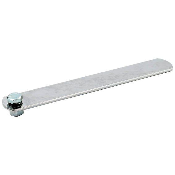 Universal exhaust mount bracket. 8" long, 1 hole