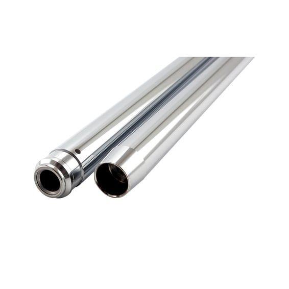 Fork tubes 35mm, 23-1/4". show chrome