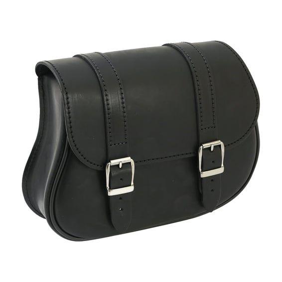leather swing arm bag, 5 liter. Black