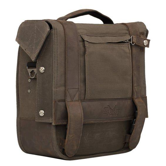 Voyager saddlebag. Dark Oak canvas