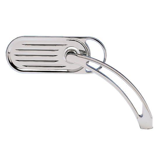Die-cast chrome sling-shot mirror