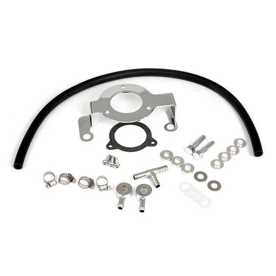 Air cleaner adapter bracket kit. Chrome