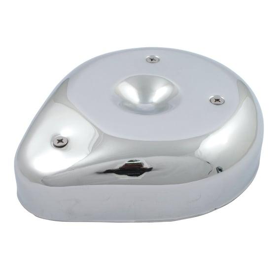 Teardrop air cleaner assembly. Chromed steel
