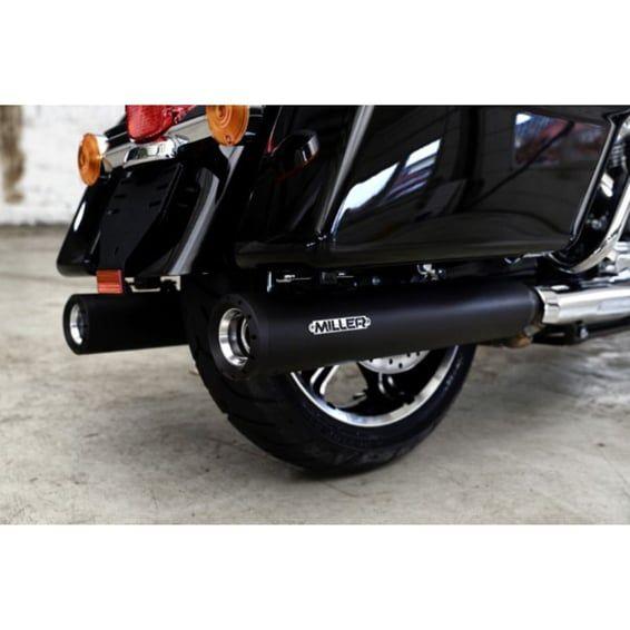 Miller, Cleveland 107" slip-on mufflers. Euro 5. Matte black