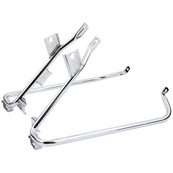 Saddlebag support bracket set. Chrome