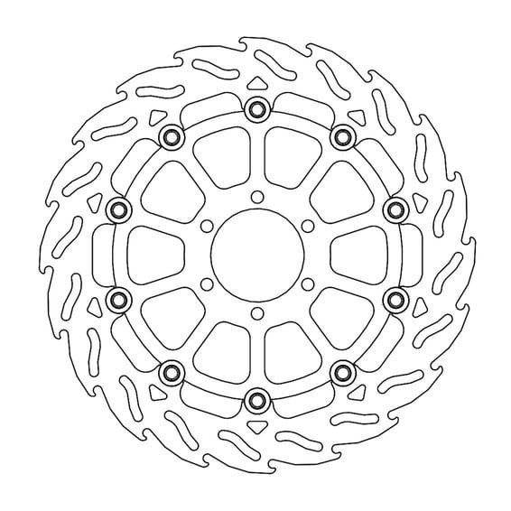 Flame series floating brake rotor