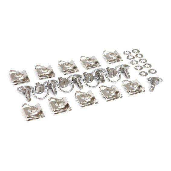 M6 quick-lock fastener set silver