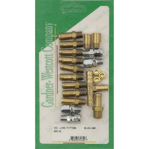 oil pump line fitting kit. Brass
