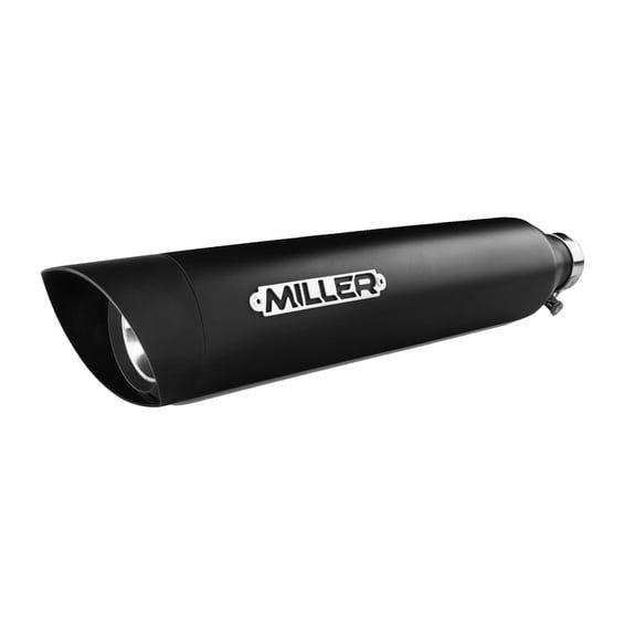 Miller, Utah III slip-on mufflers. Euro 4. Matte black