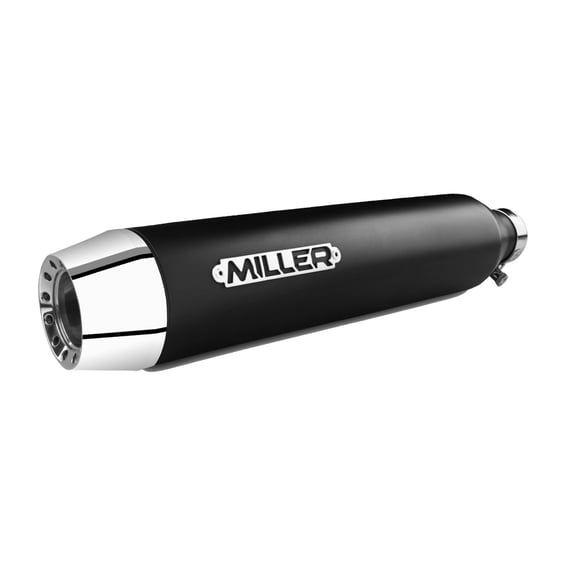 Miller, Arizona II slip-on mufflers. Euro 4. Matte black