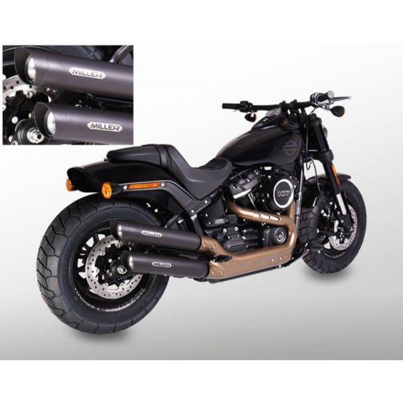 Miller, Independence slip-on mufflers. Euro 4. Matte black