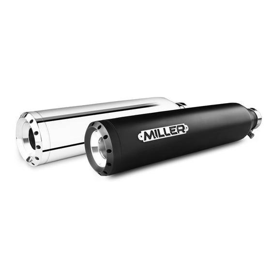 Miller, Destiny slip-on mufflers. Euro 5. Matte black